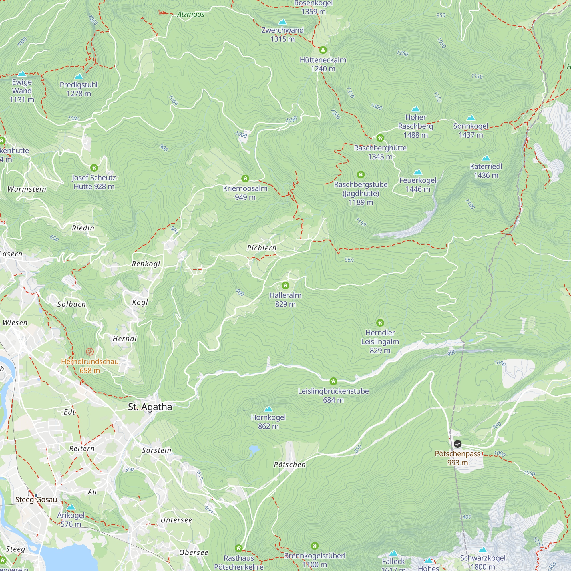 Halleralm map