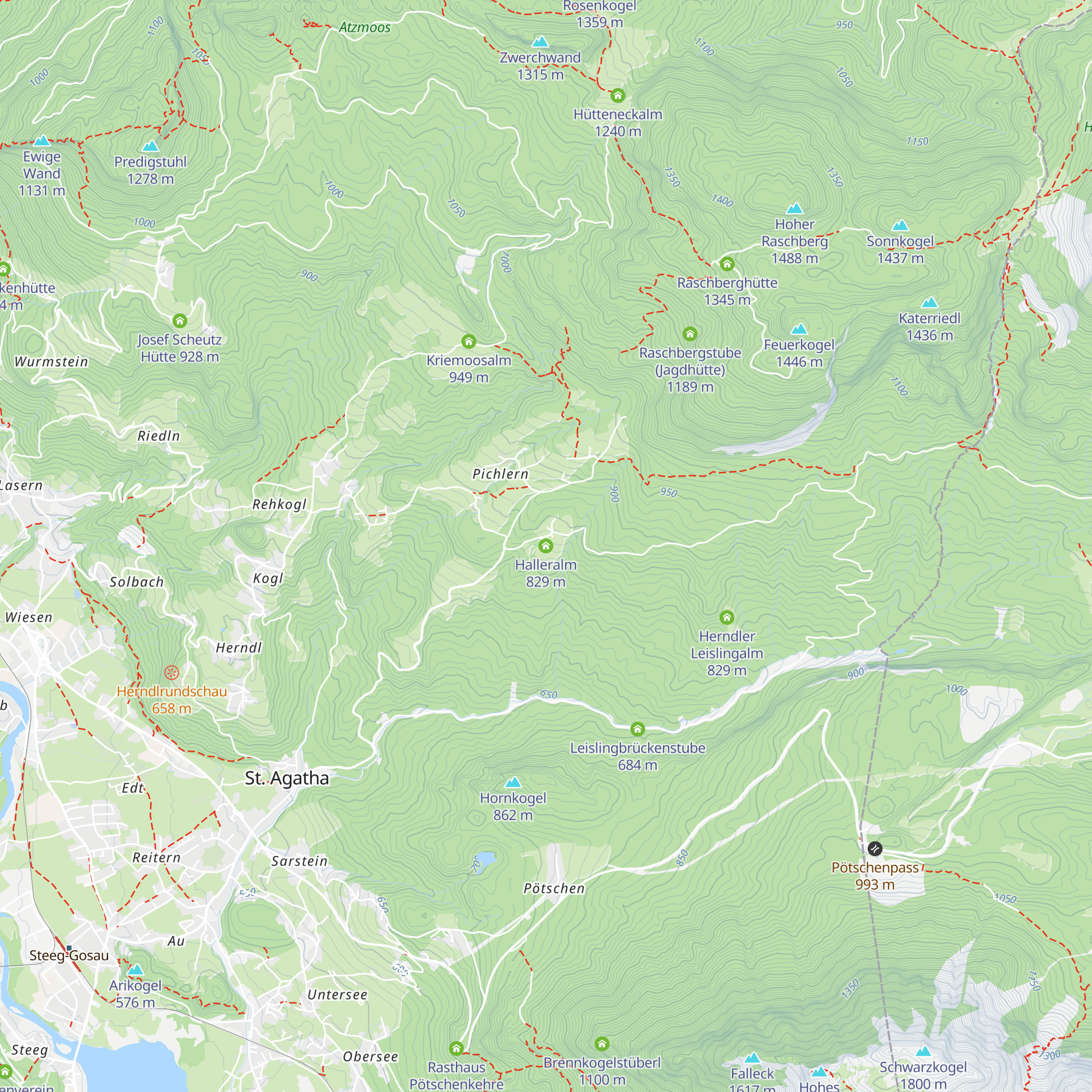 Halleralm map