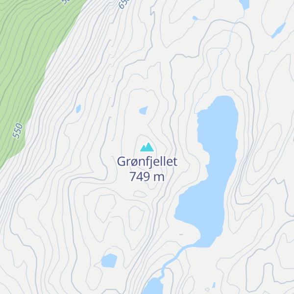 Map of Grønfjellet
