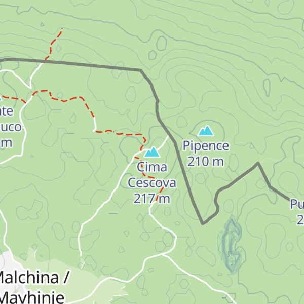 Map of Cima Cescova