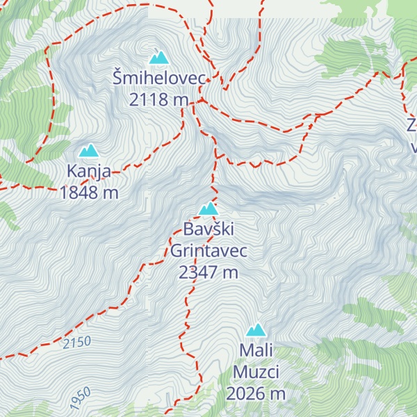 Map of Bavški Grintavec