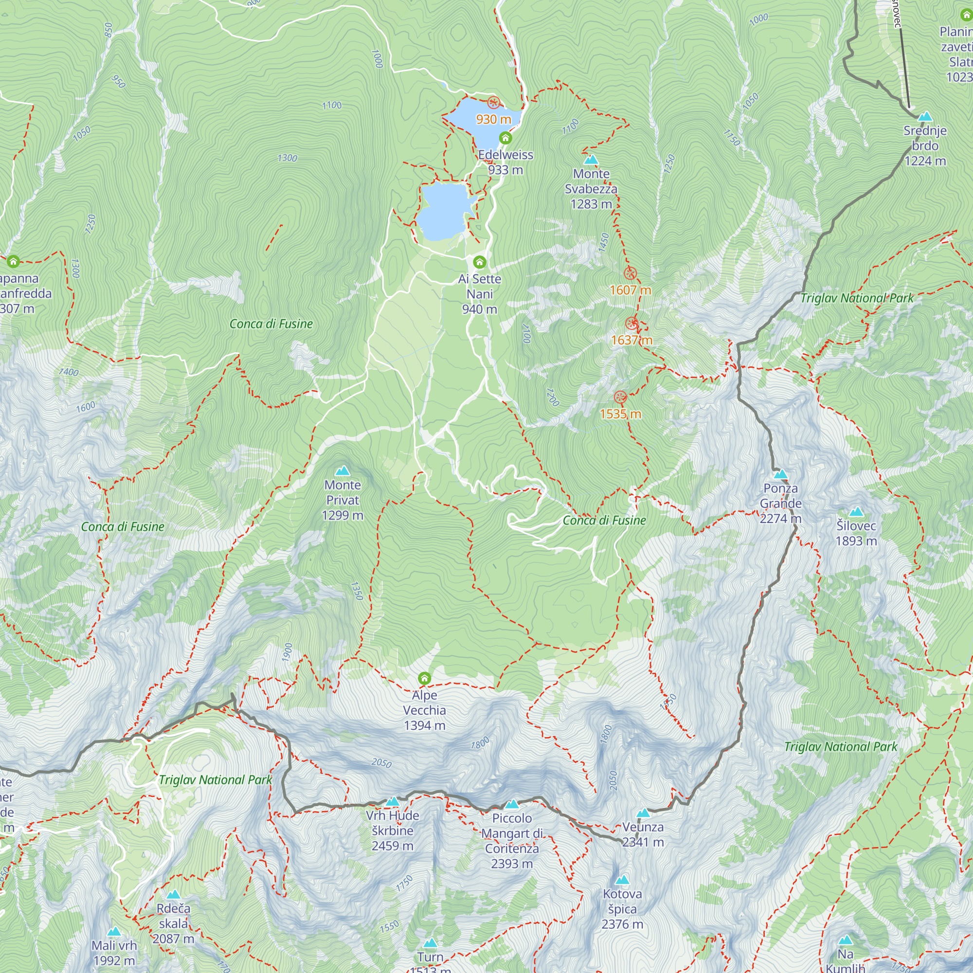 Capanna Ghezzi map
