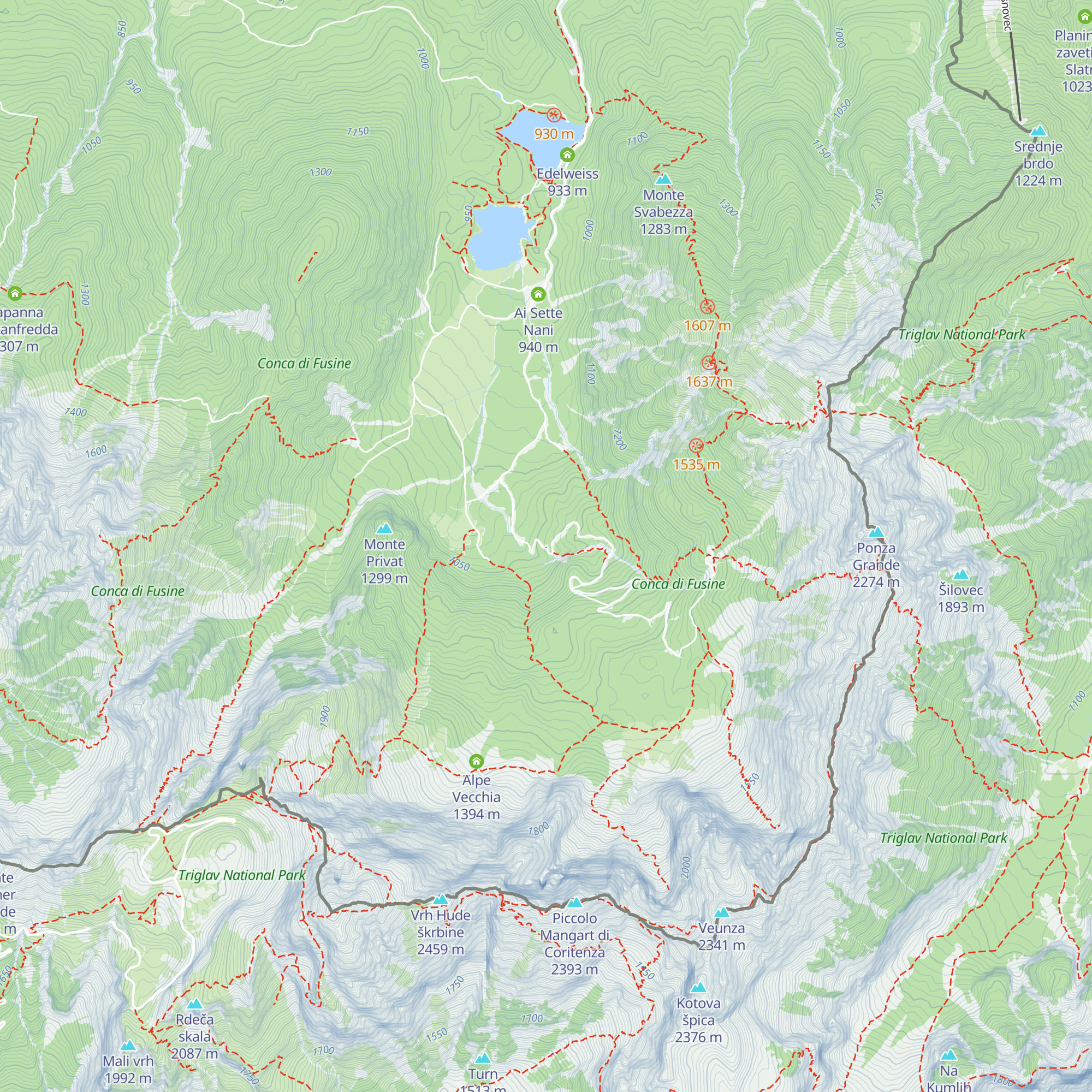 Capanna Ghezzi map