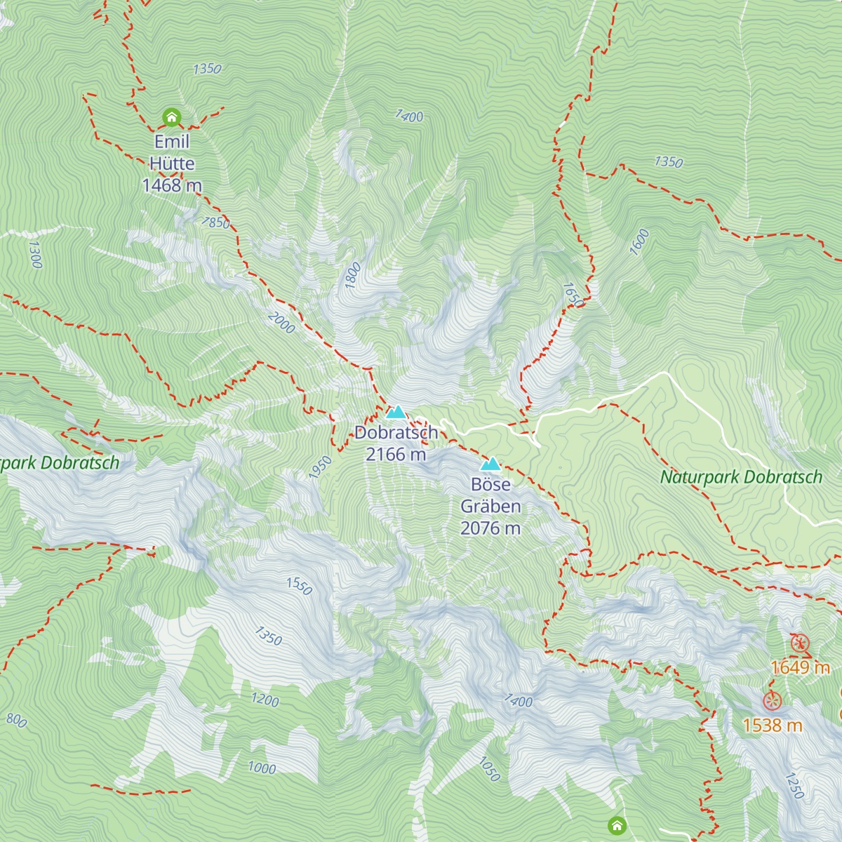 Dobratsch Gipfelhaus map