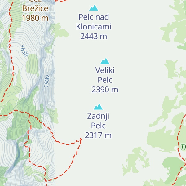 Map of Srednji Pelc
