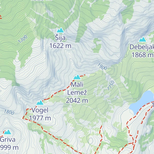 Map of Mali Lemež