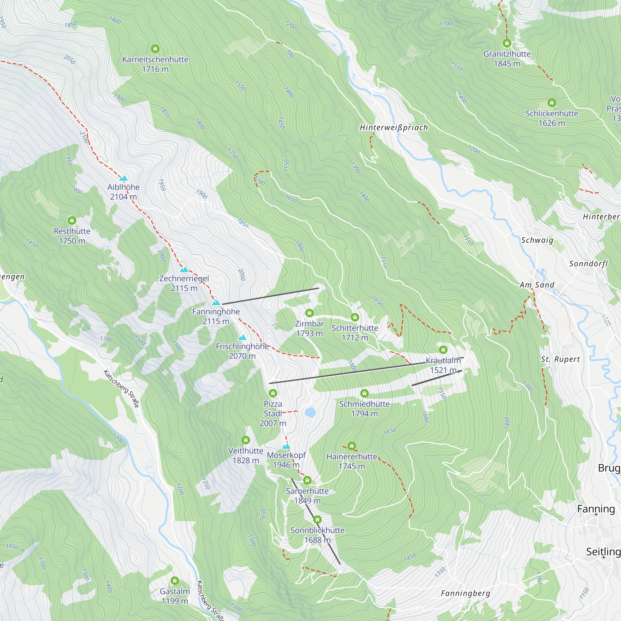 Raderalm map