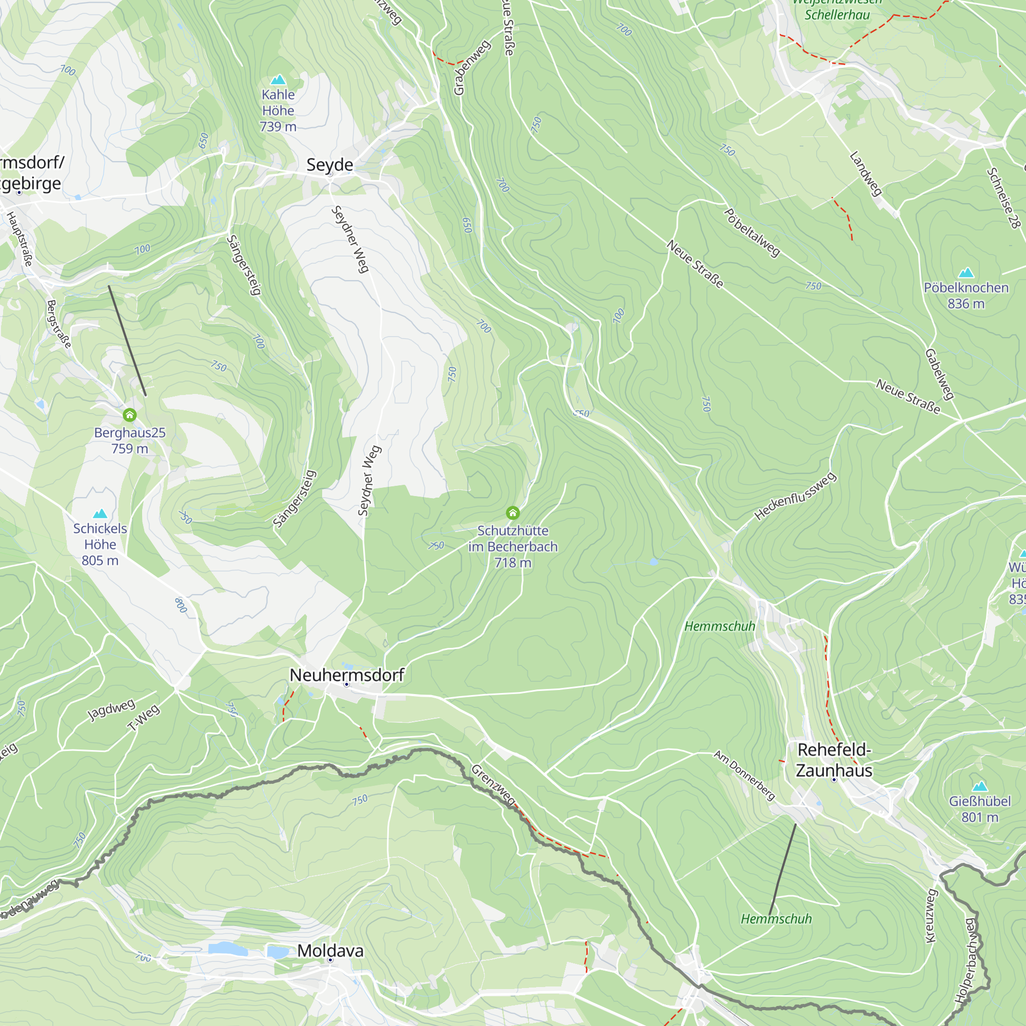 Schutzhütte im Becherbach map