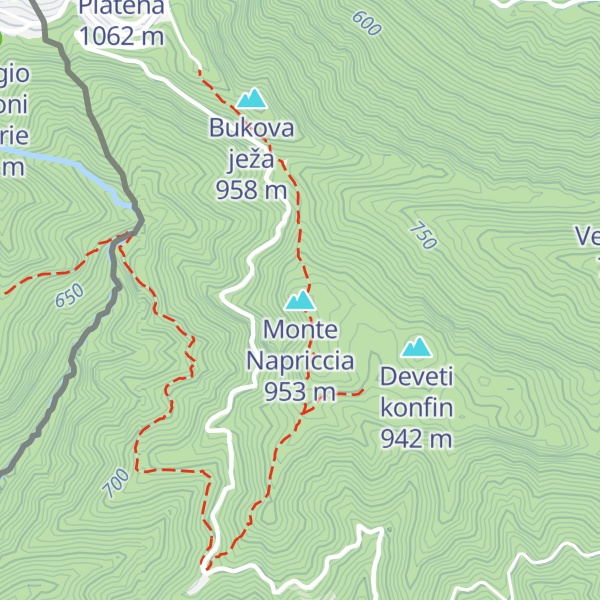 Map of Monte Napriccia