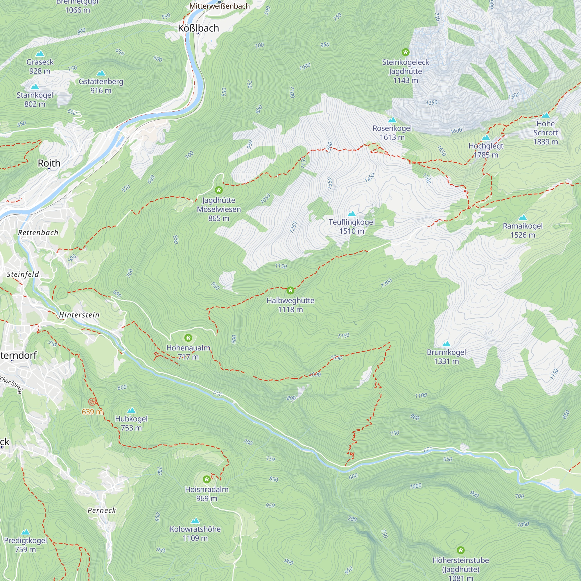 Halbweghütte map