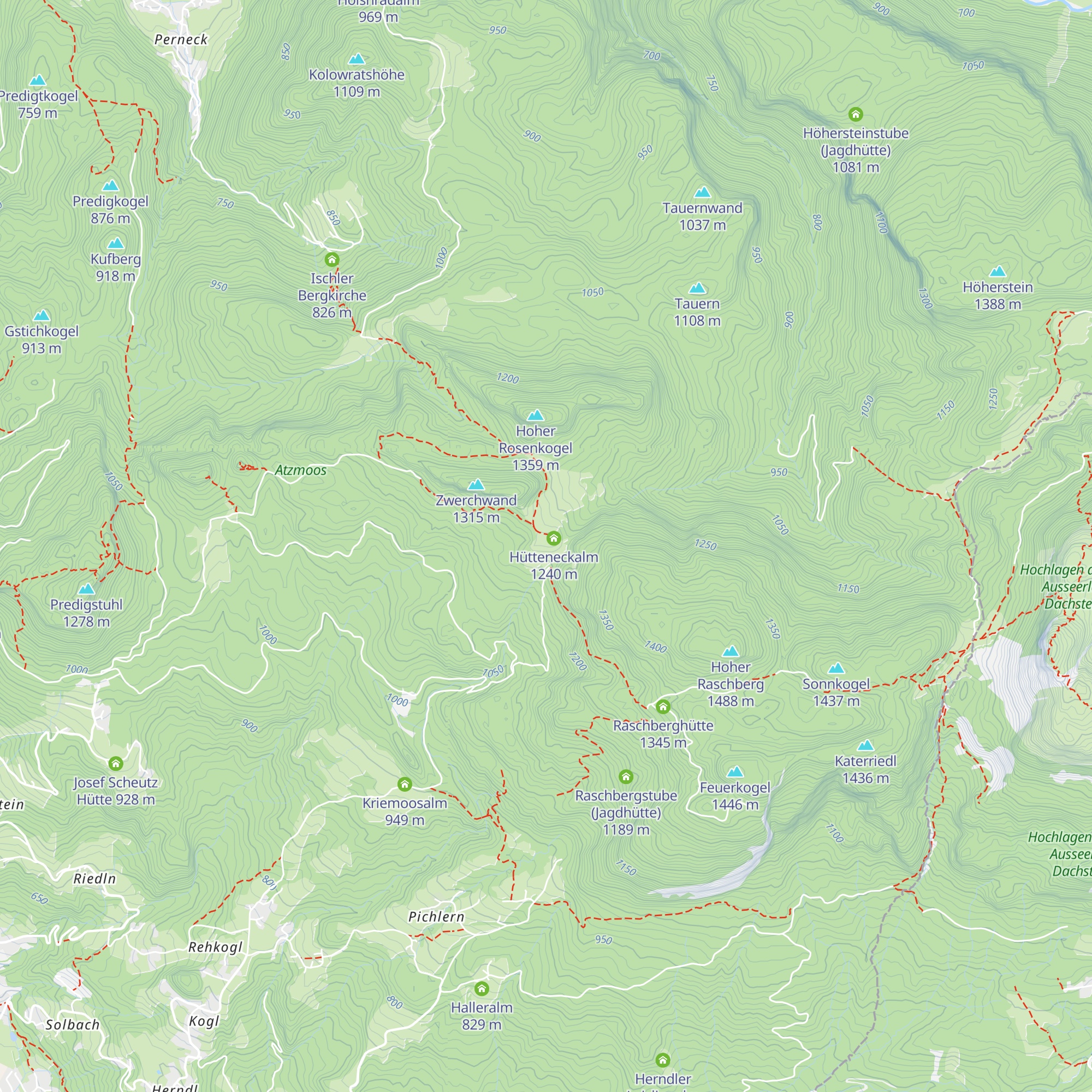 Hütteneckalm map