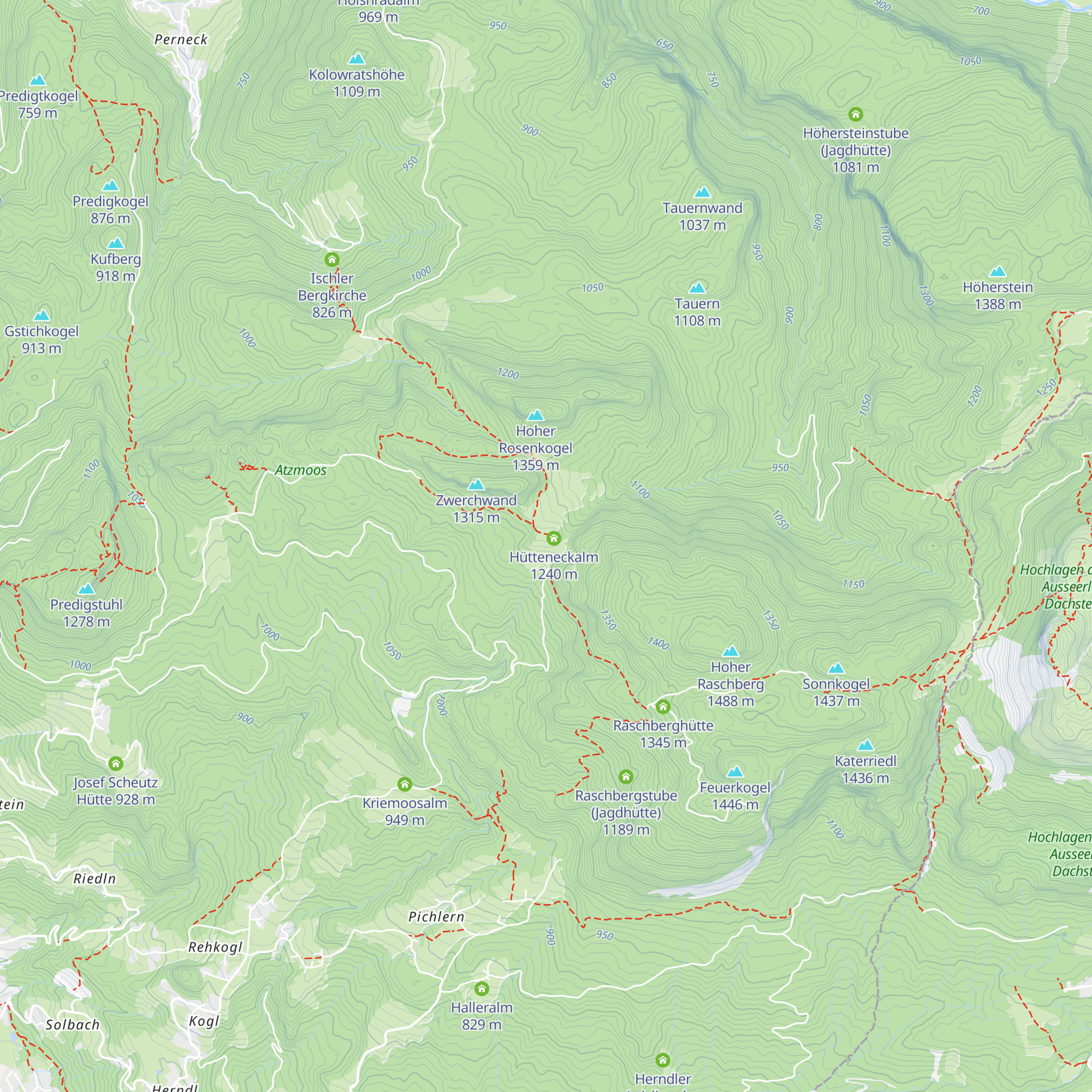 Hütteneckalm map