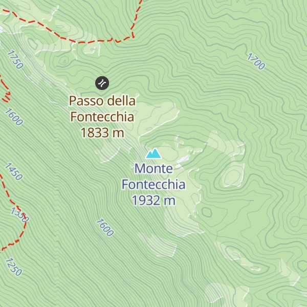 Map of Monte Fontecchia