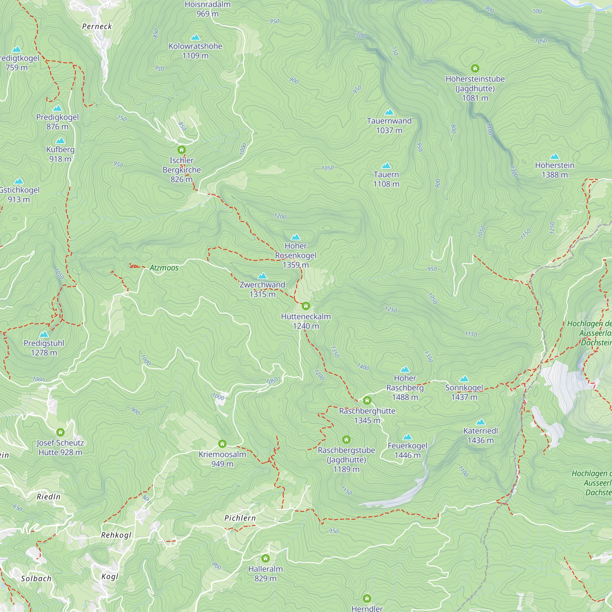Hütteneckalm map