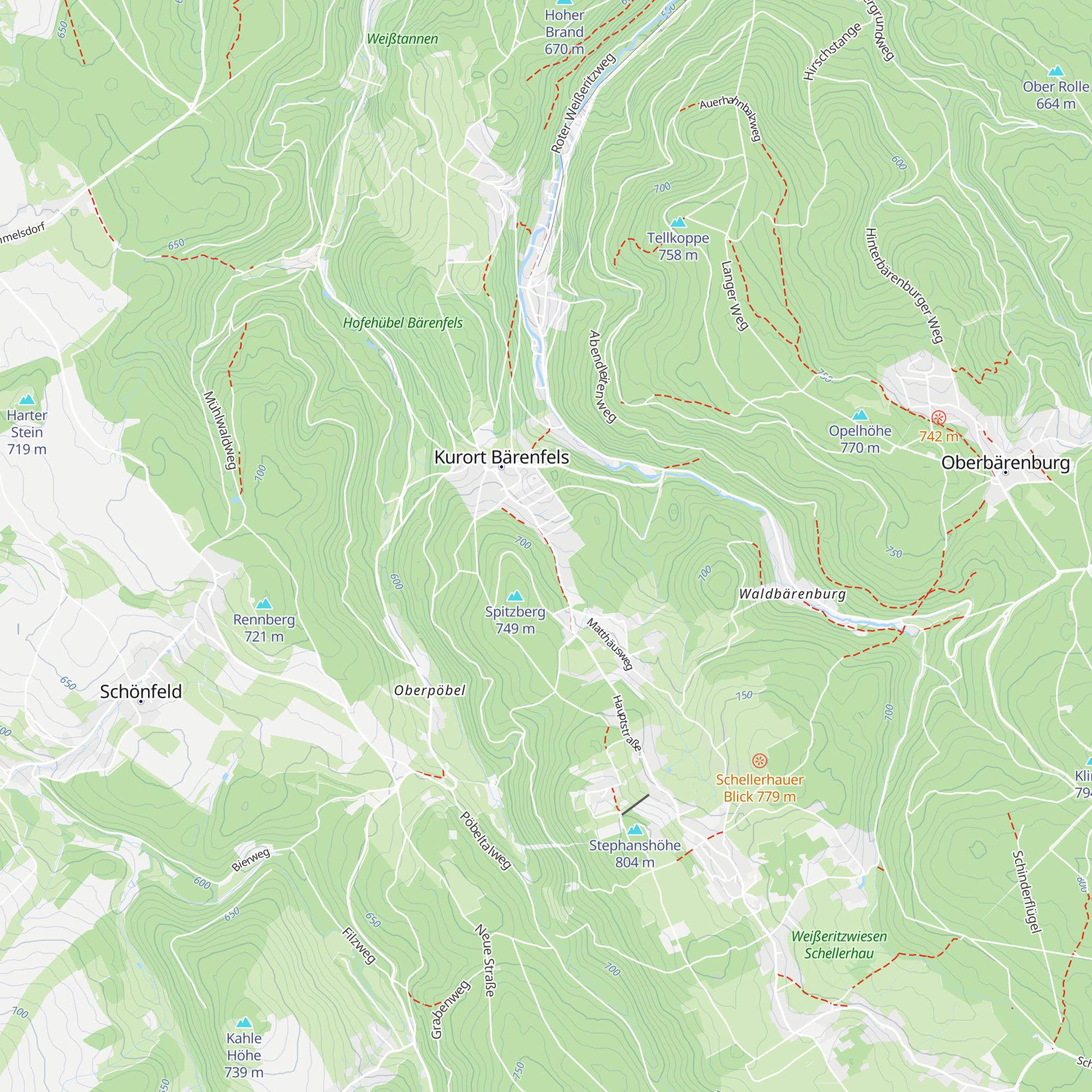 Wanderhütte am Spitzberg map