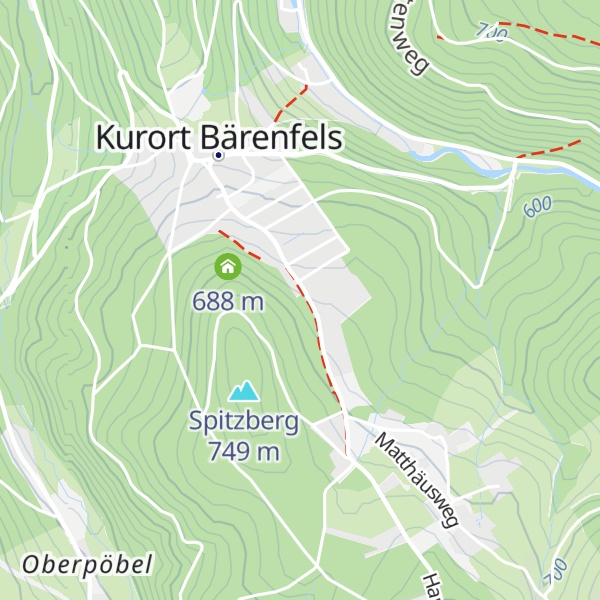 Map of Wanderhütte am Spitzberg
