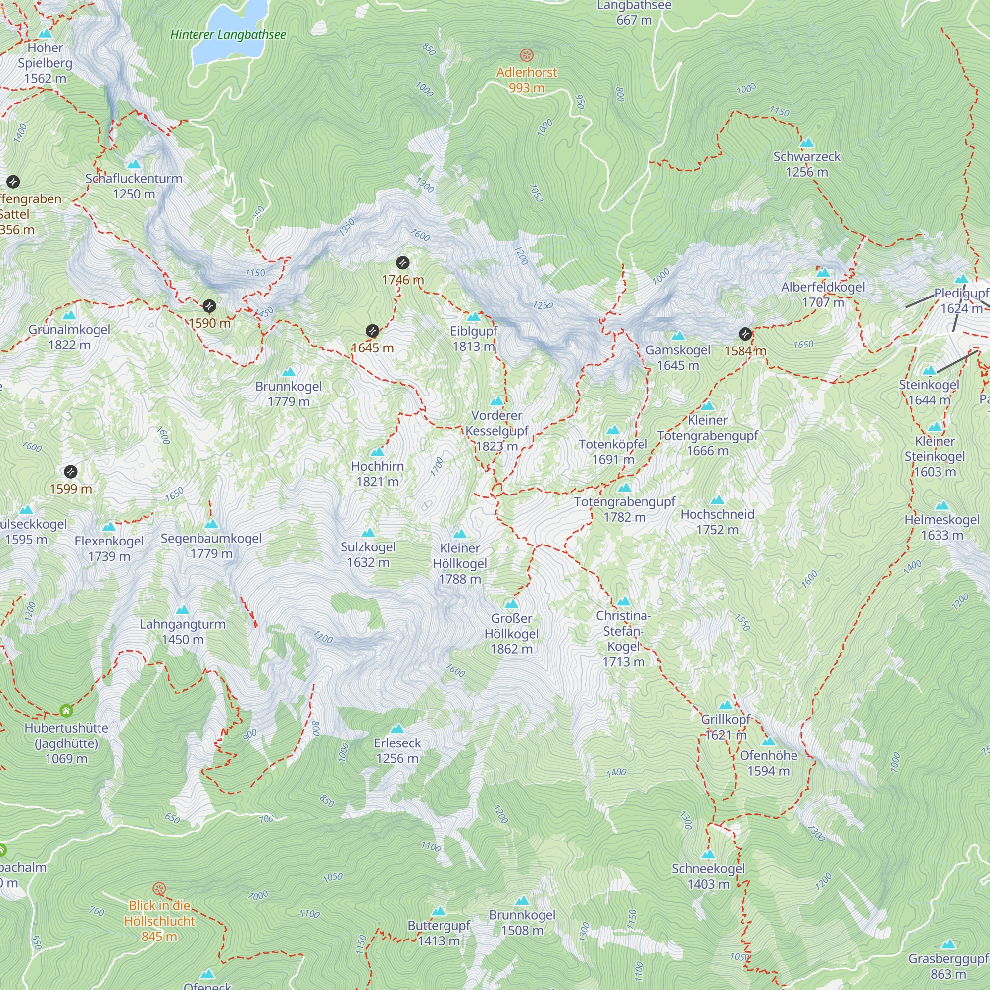 Notunterstand & Winterraum Feuerkogel map