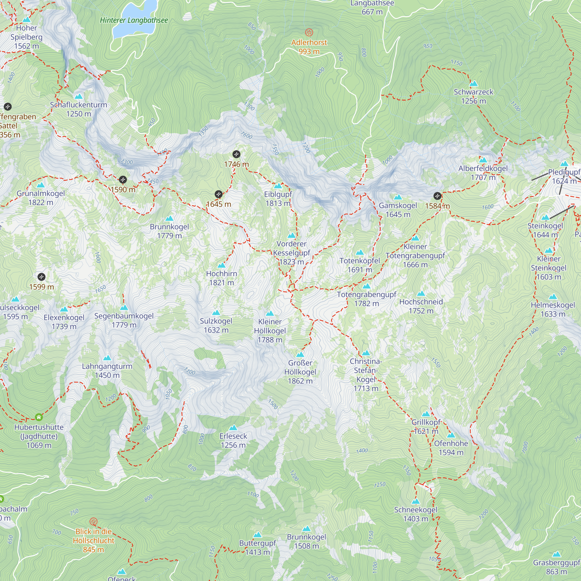 Notunterstand & Winterraum Feuerkogel map