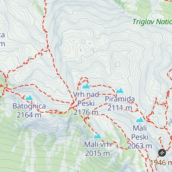 Map of Vrh nad Peski