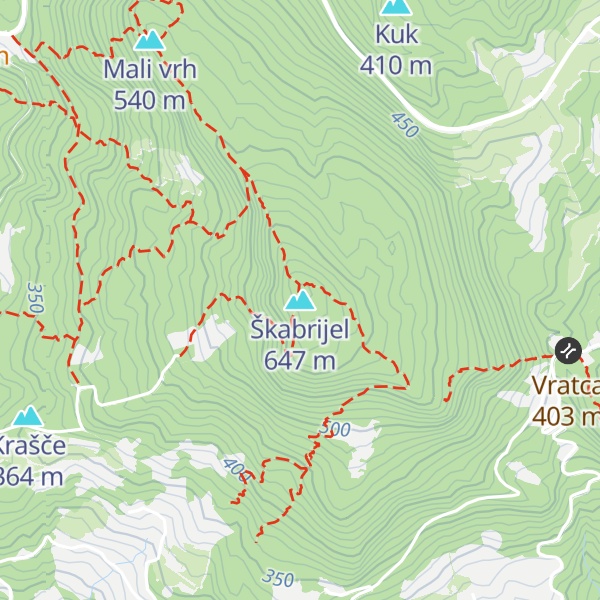 Map of Škabrijel