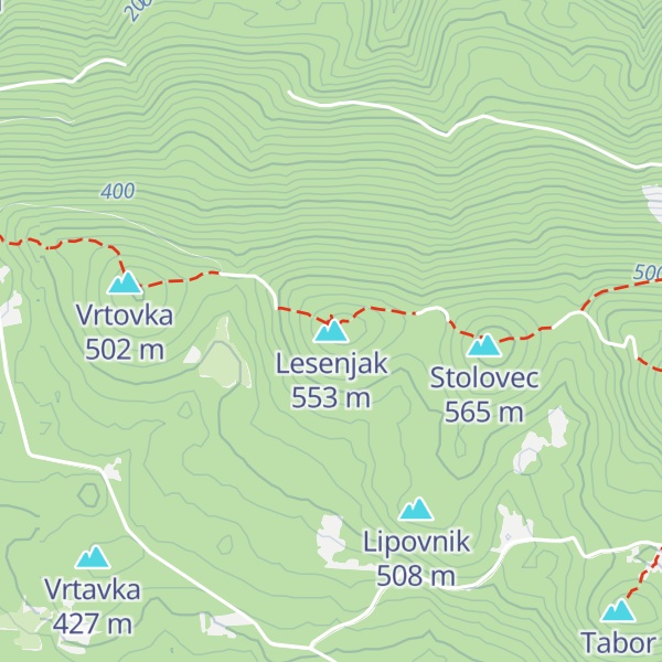 Map of Lesenjak
