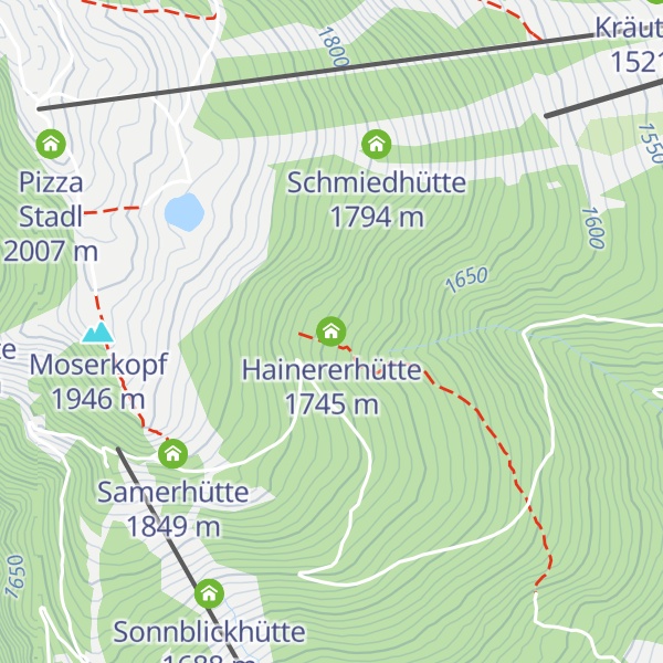 Map of Hainererhütte