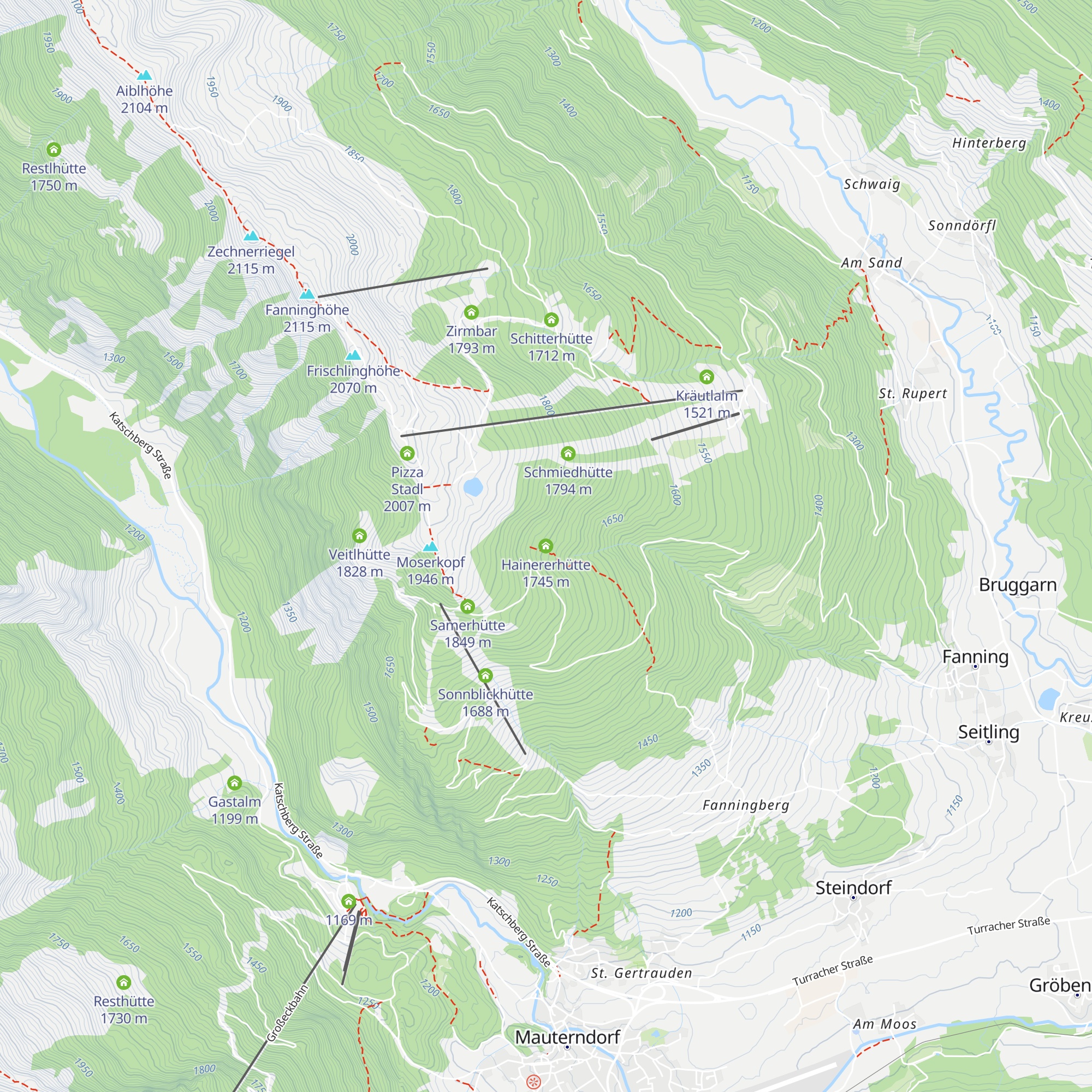Hainererhütte map