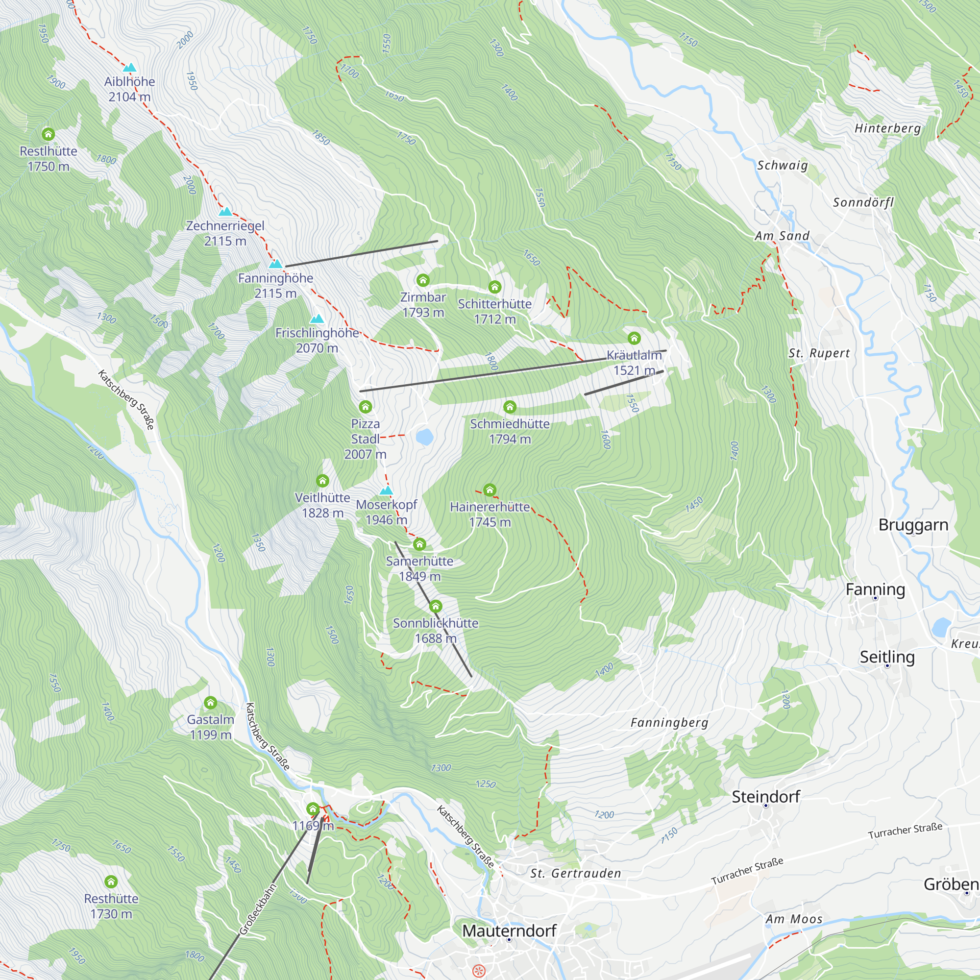 Hainererhütte map