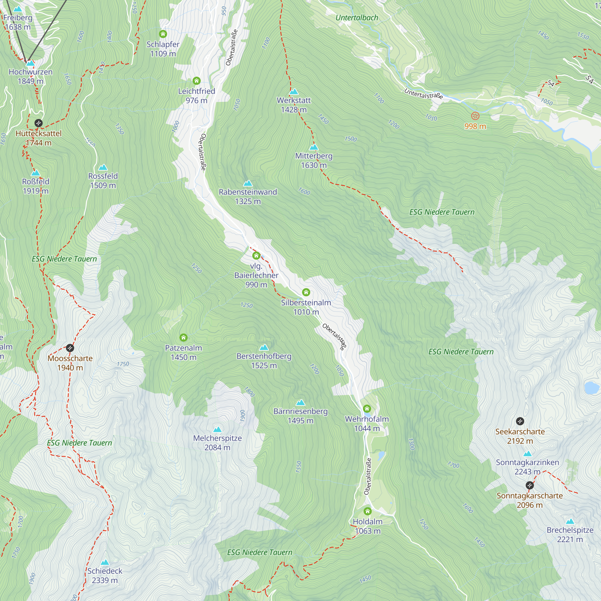Fischer-Hütte map