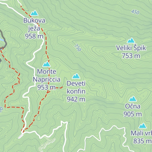 Map of Deveti konfin