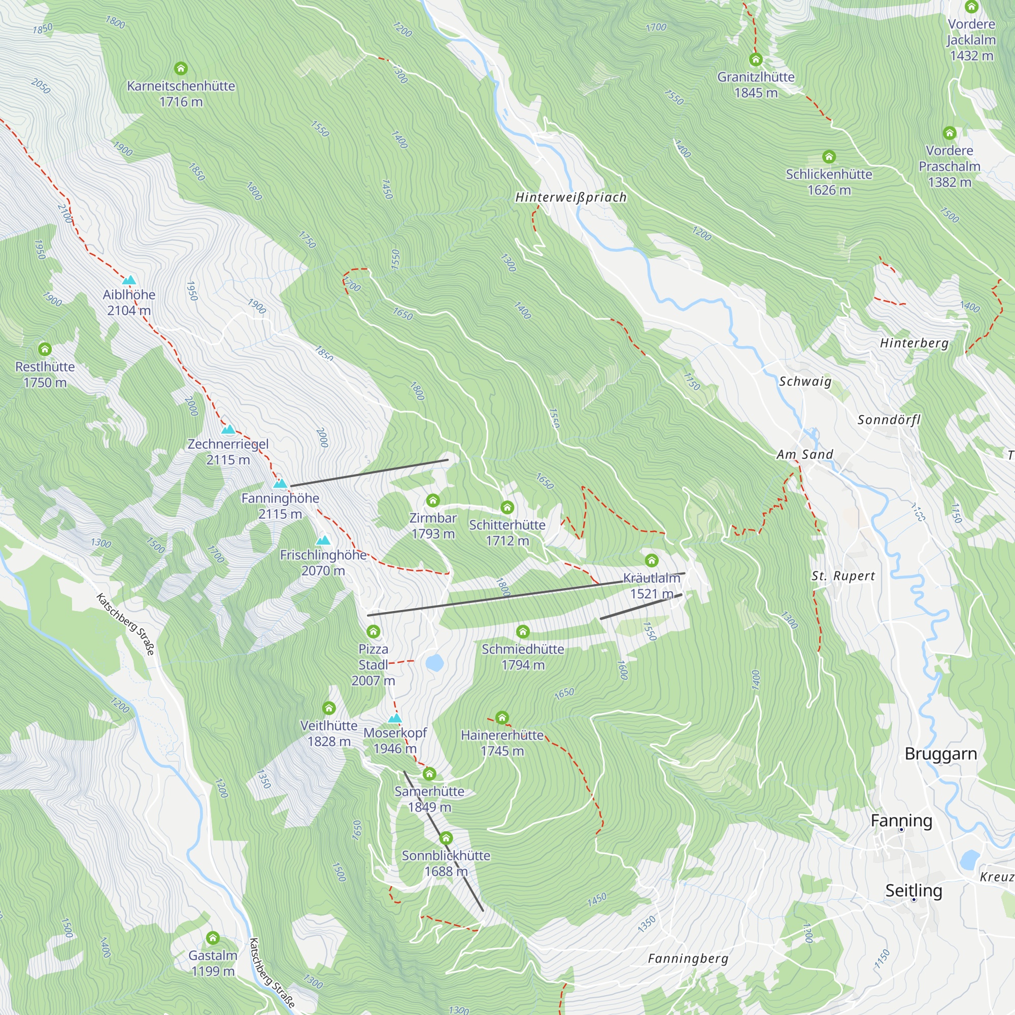 Schitterhütte map