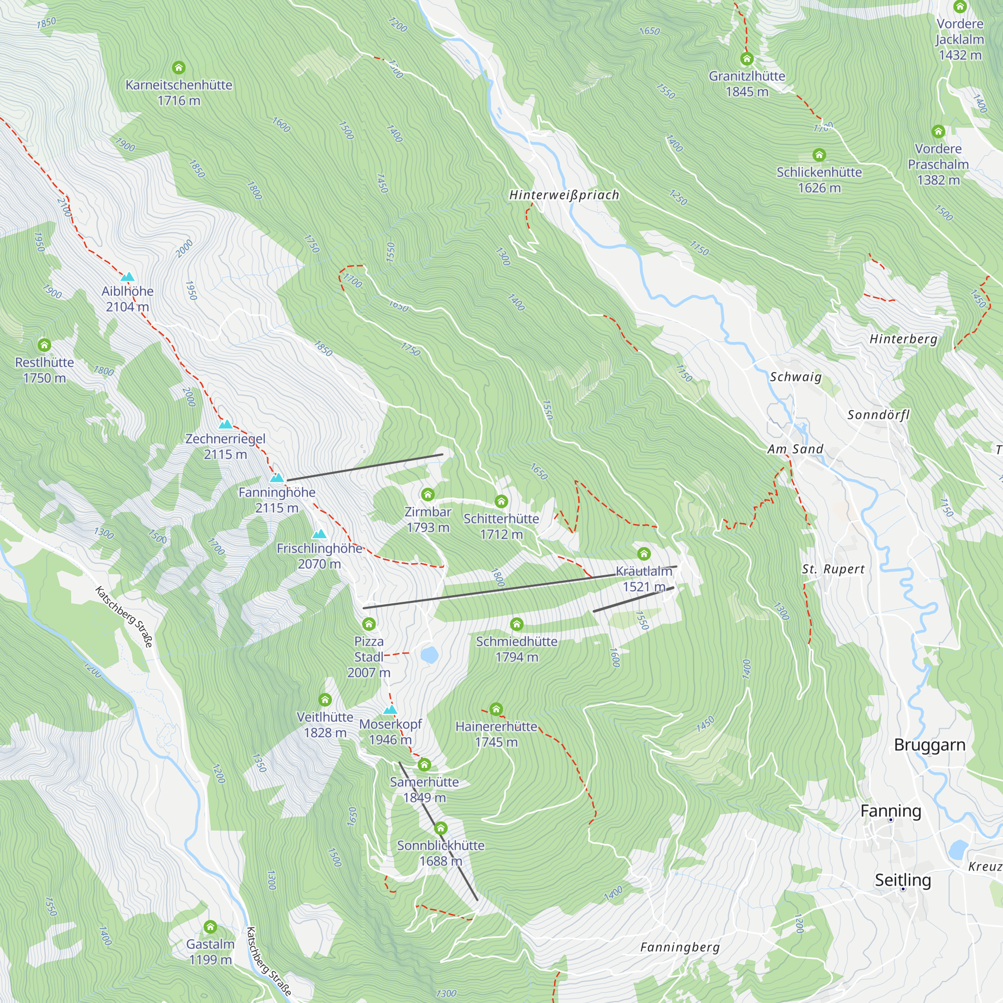 Schitterhütte map