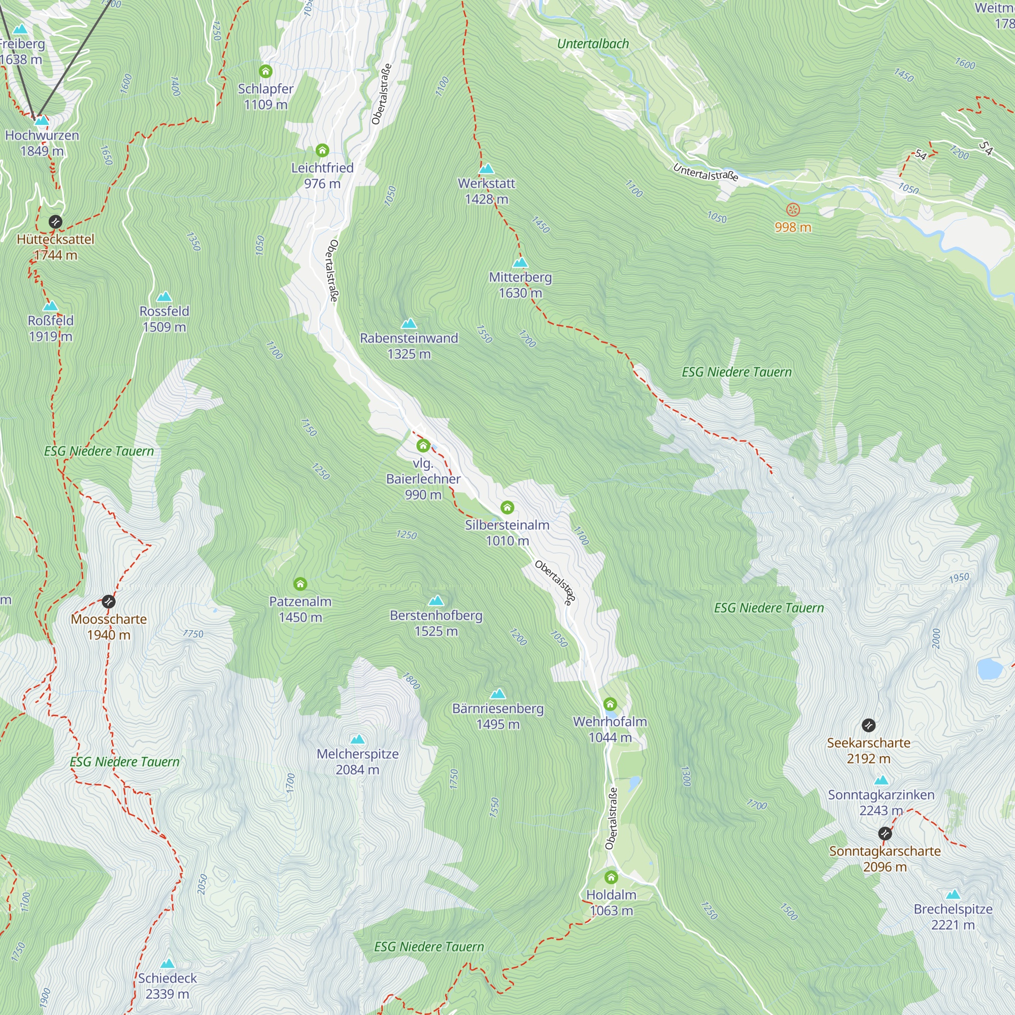 Silbersteinalm map