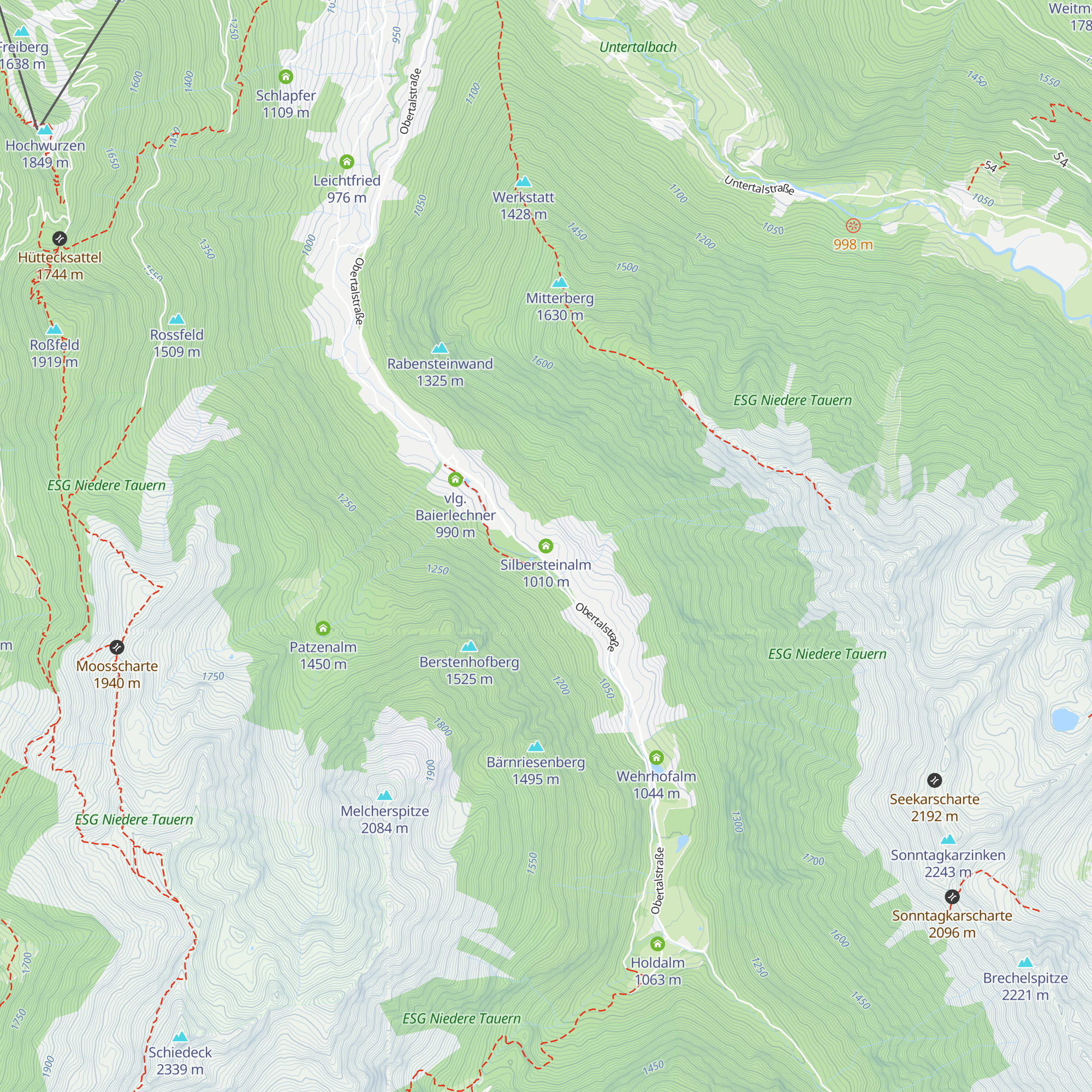 Silbersteinalm map
