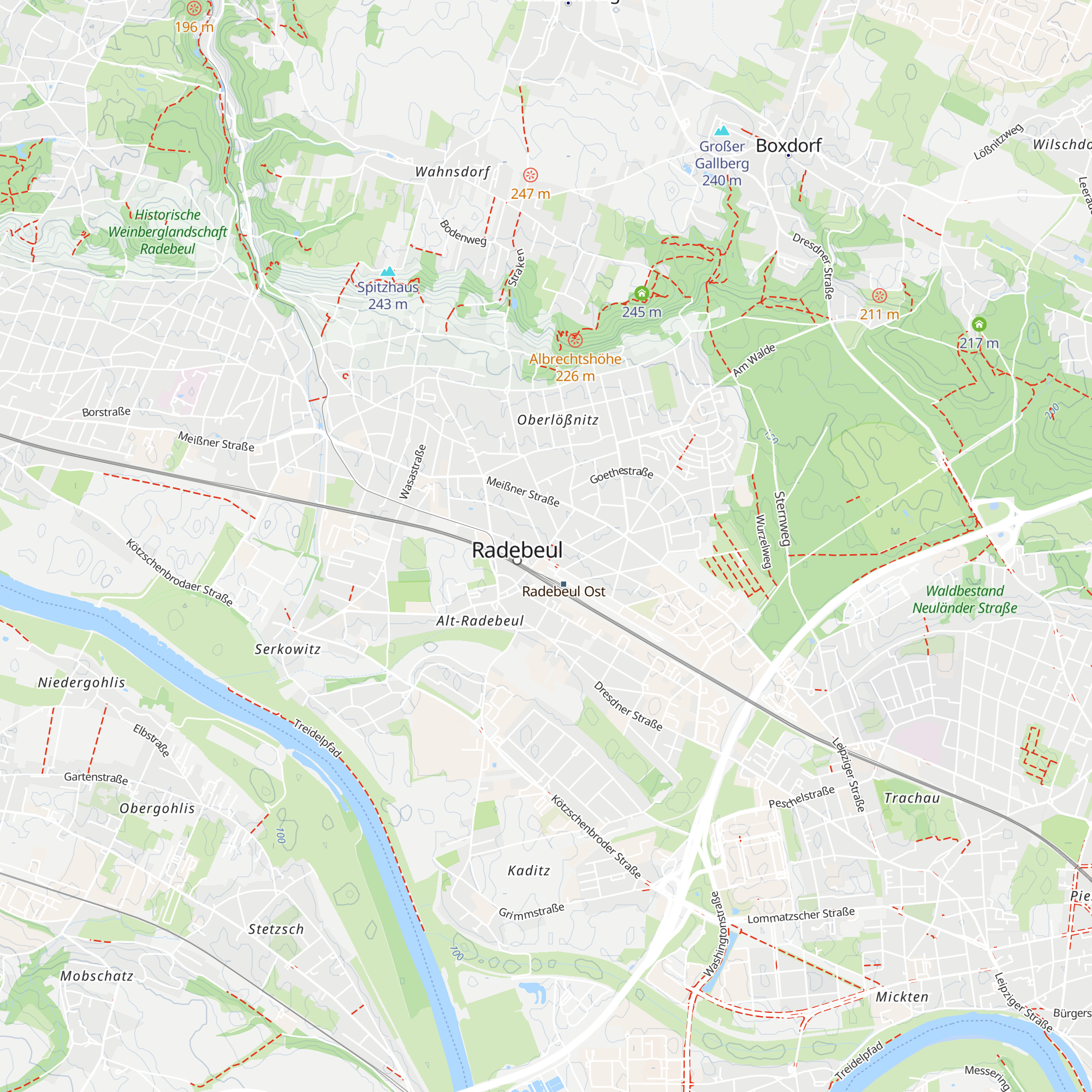 Tourist-Information Radebeul map