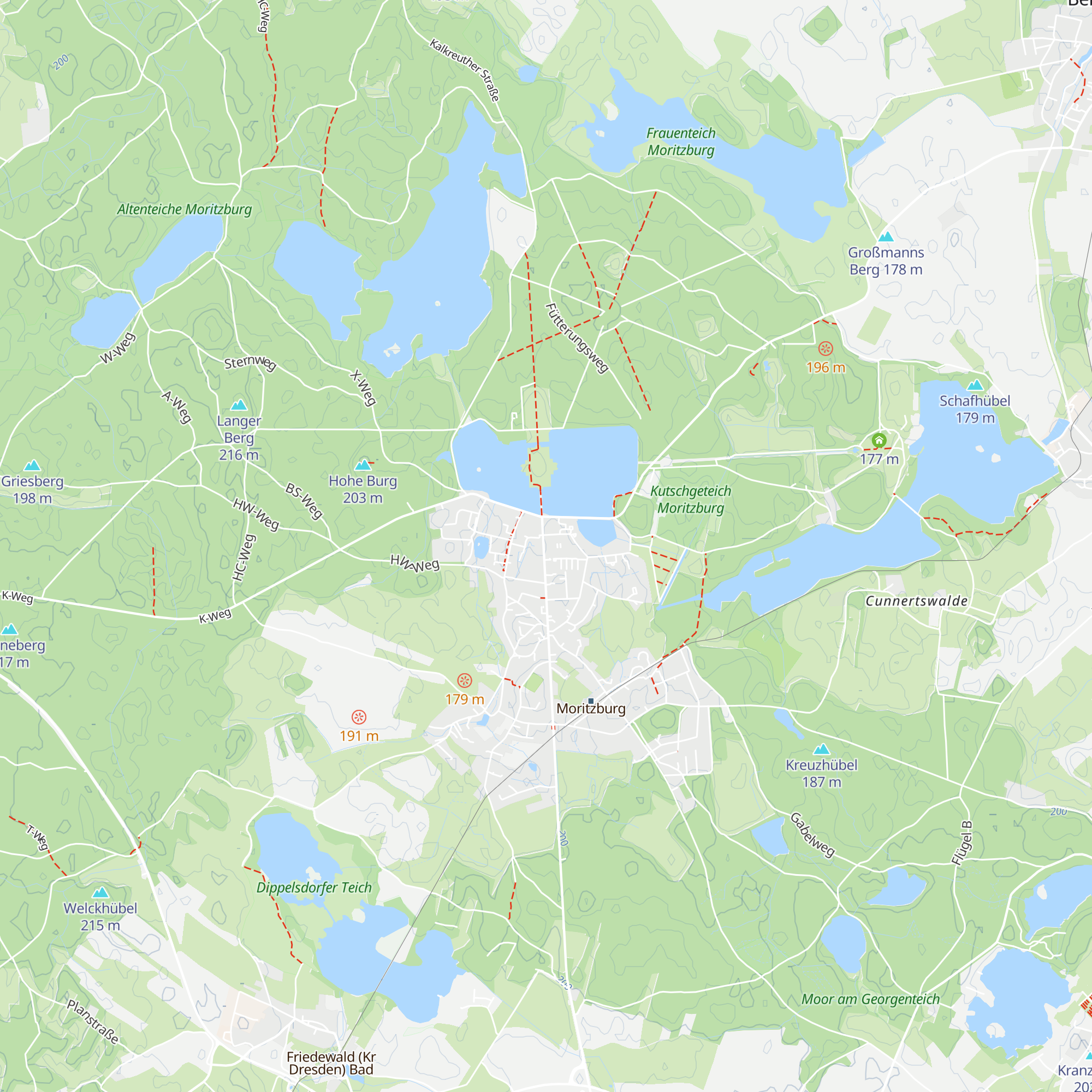 Tourismusinformation Moritzburg map