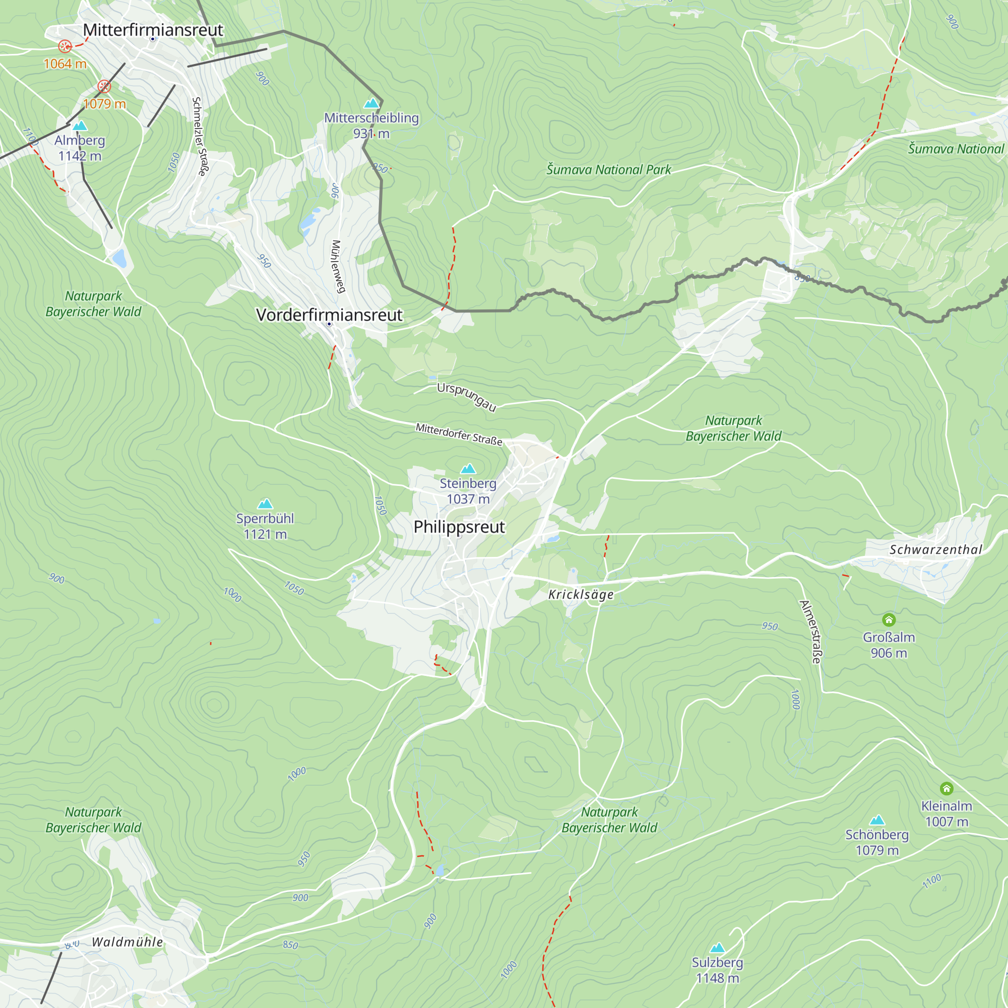 Tourismusbüro Philippsreut map