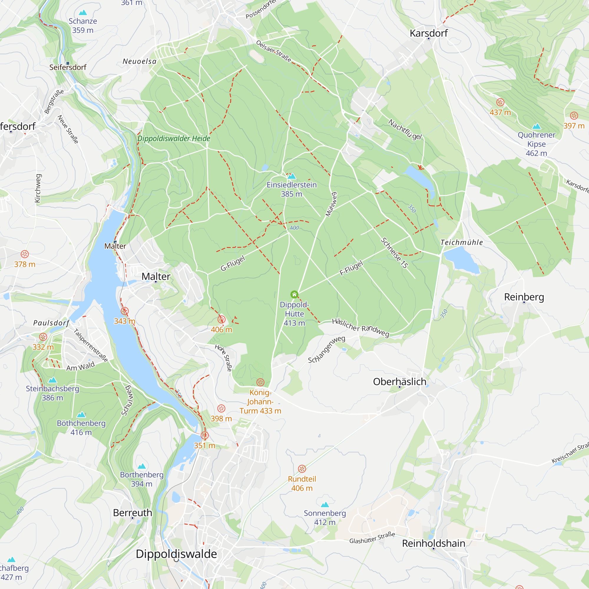Dippold-Hütte map