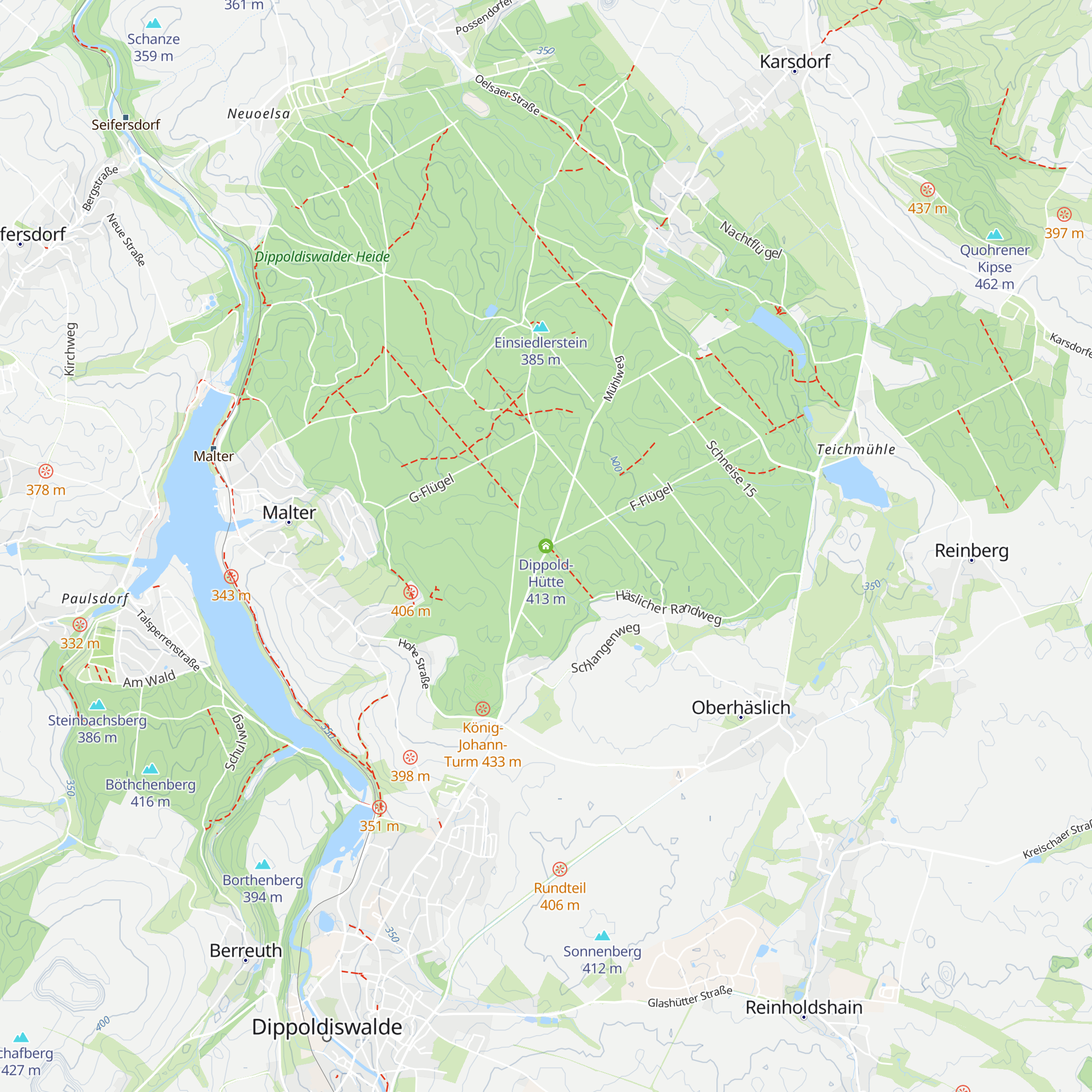 Dippold-Hütte map