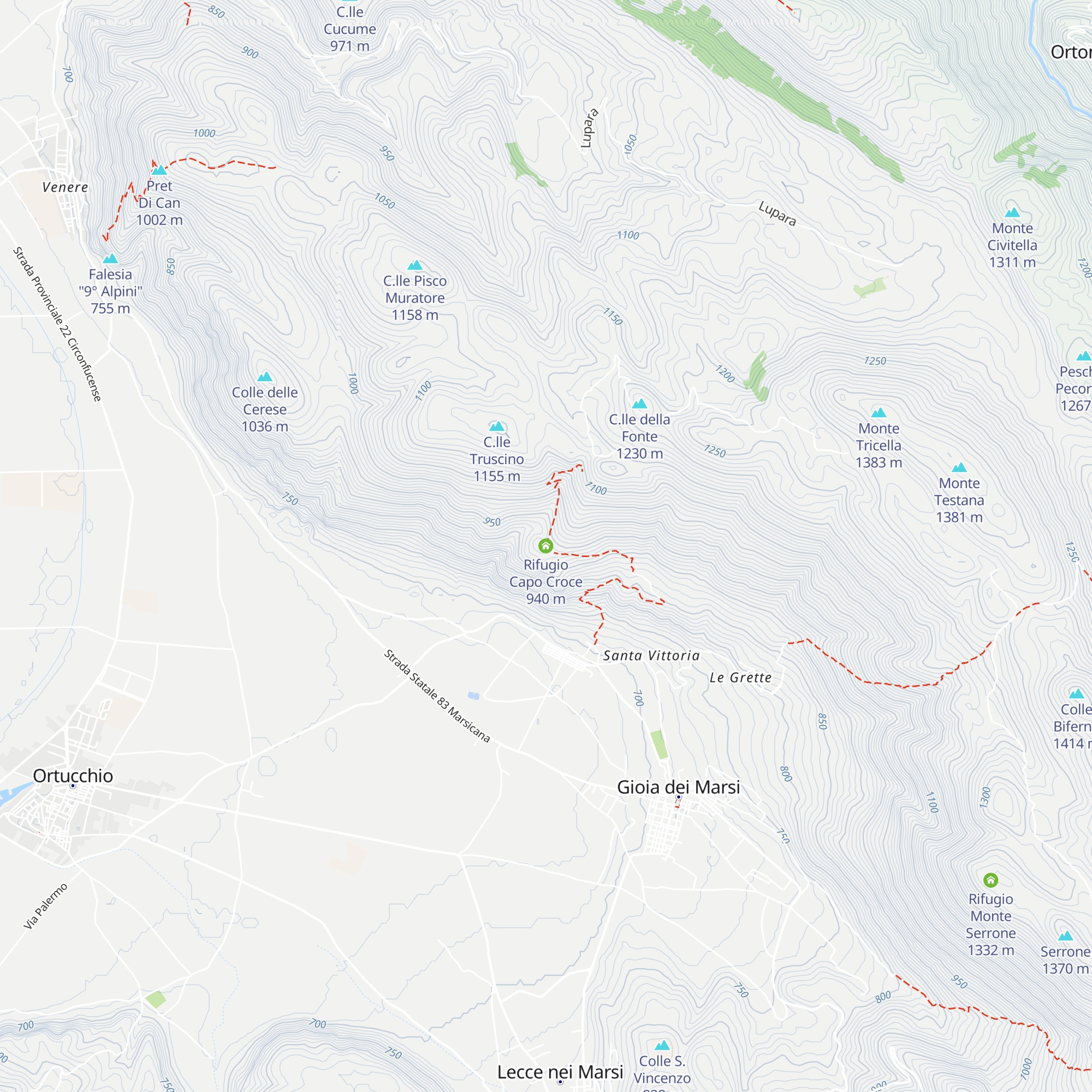 Rifugio Capo Croce map