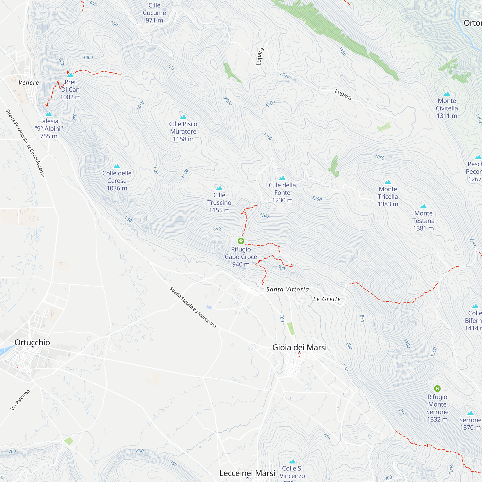 Rifugio Capo Croce map