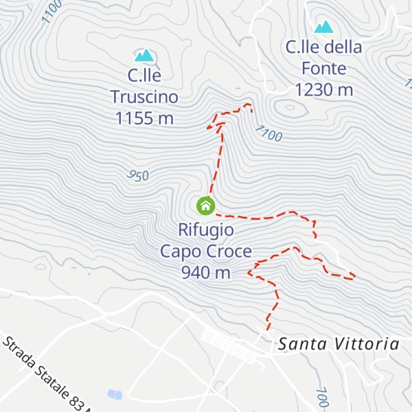 Map of Rifugio Capo Croce