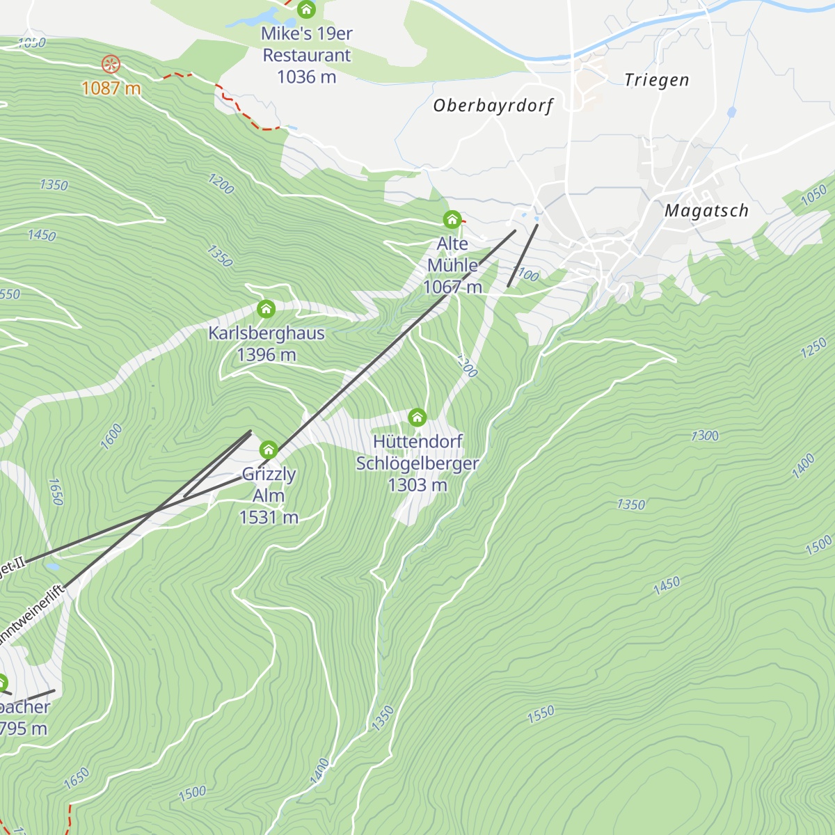 Hüttendorf Schlögelberger map