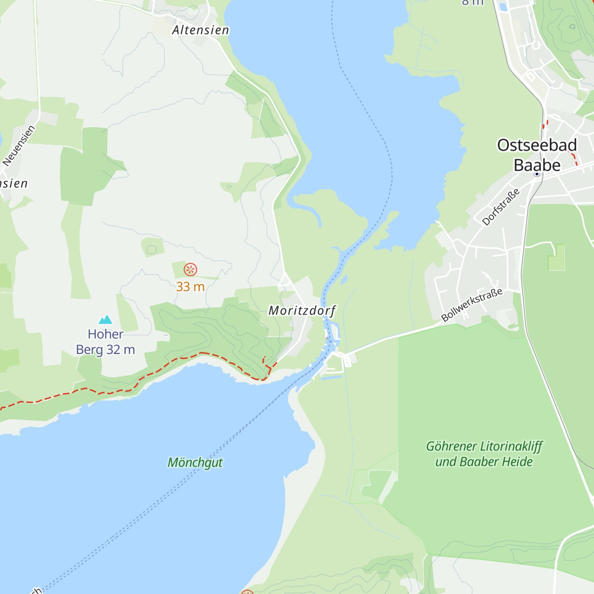 Fischerhütte Moritzdorf map