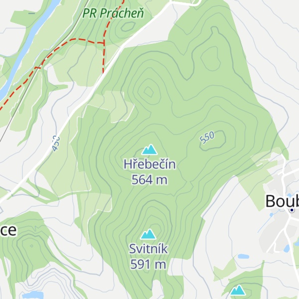 Map of Hřebečín