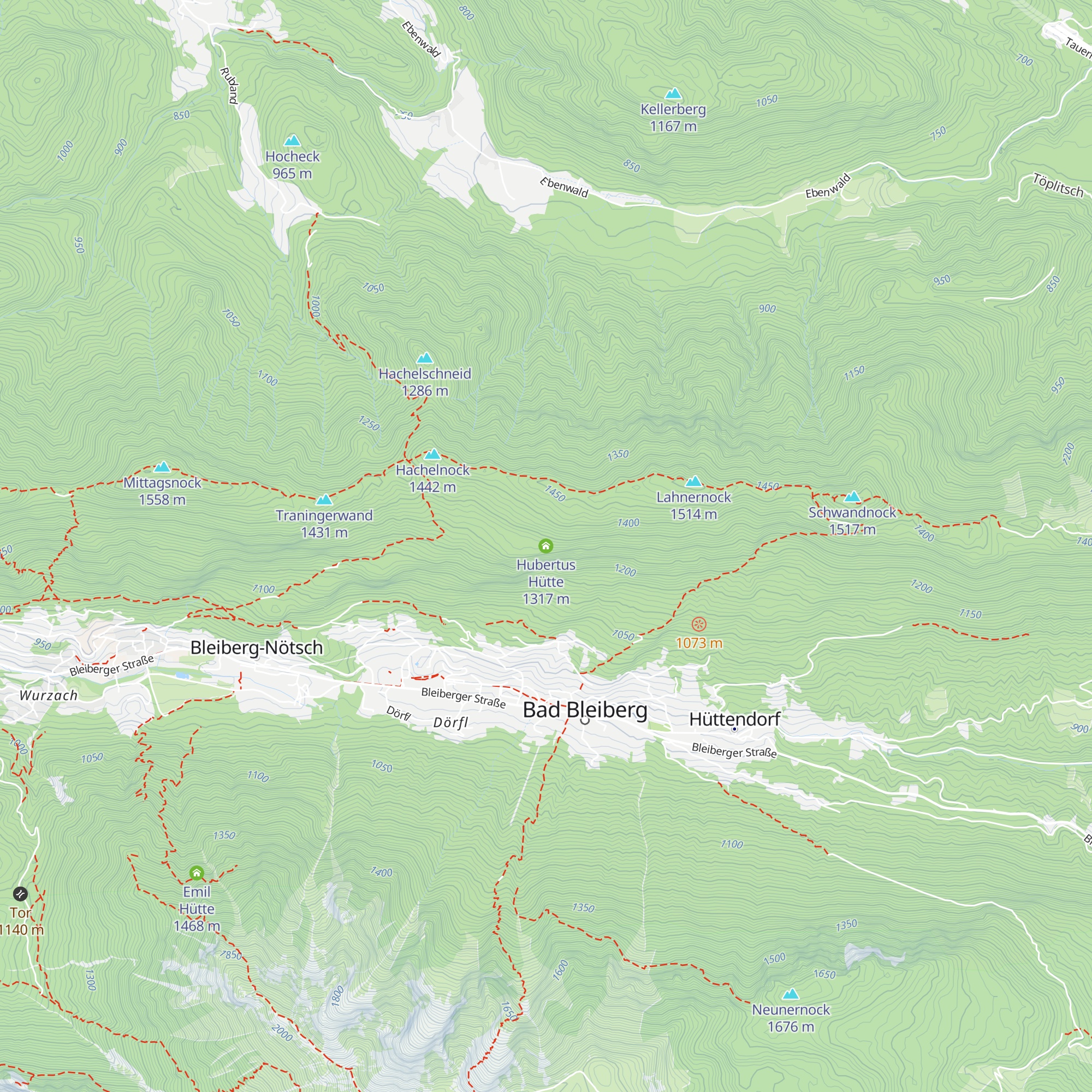 Hubertus Hütte map