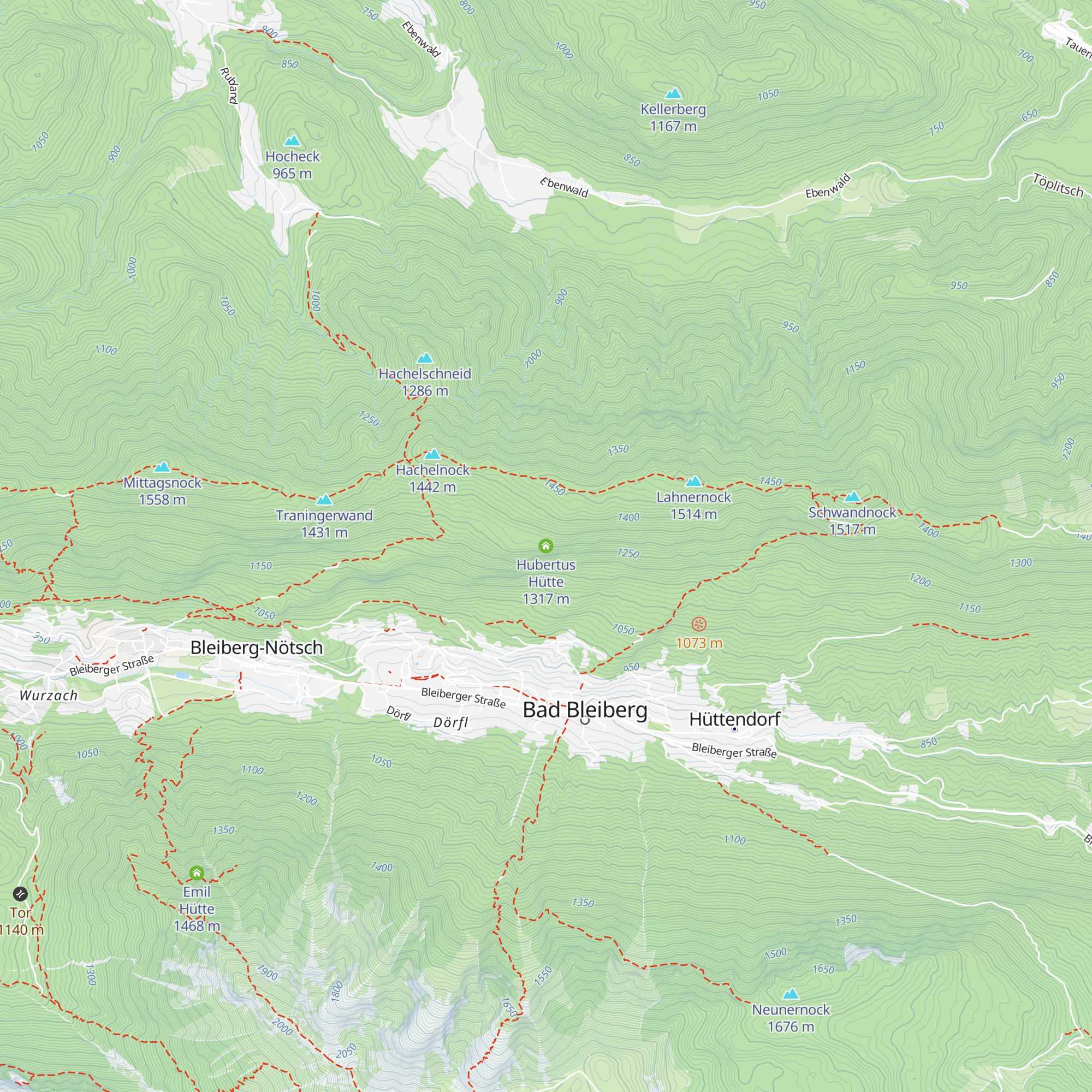 Hubertus Hütte map