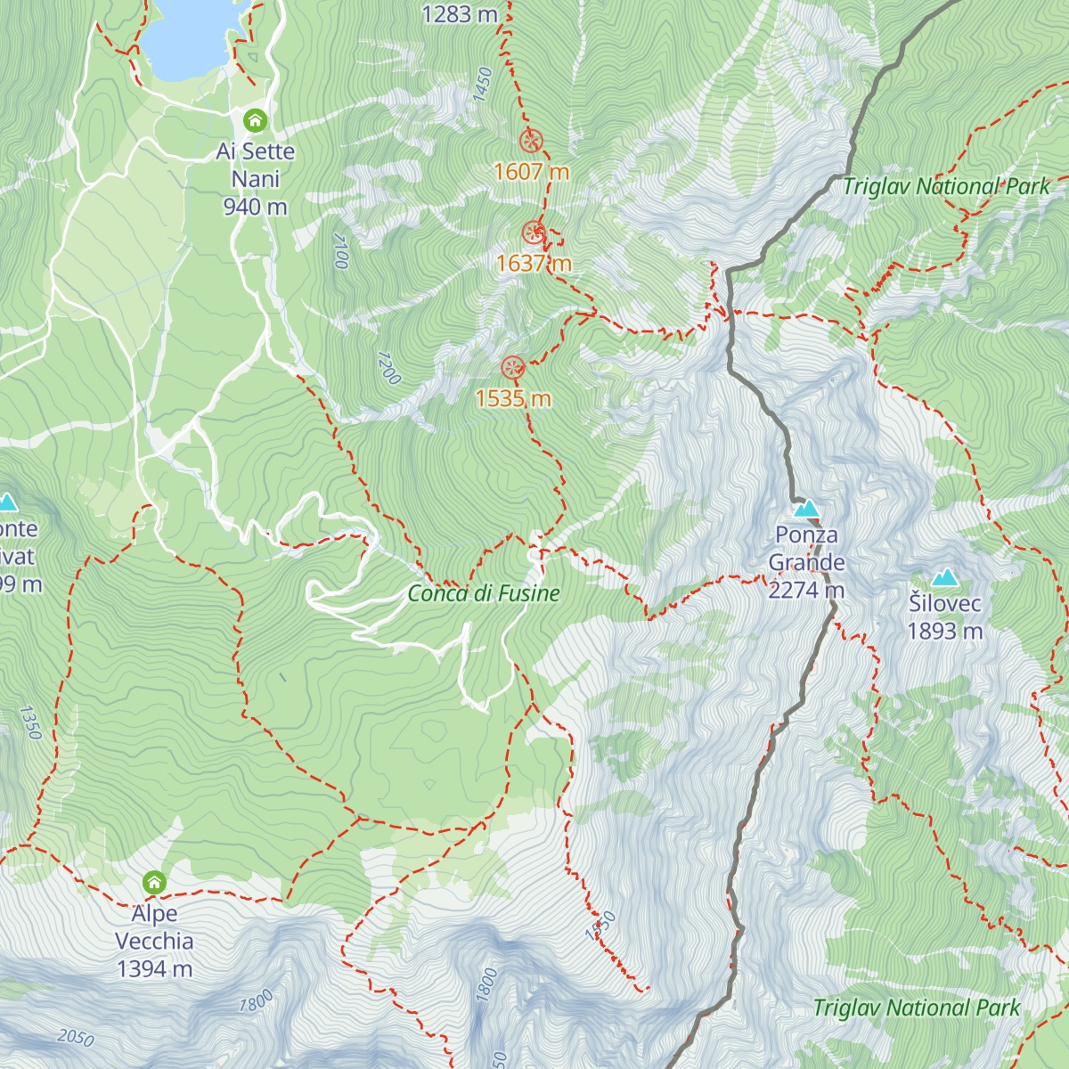 Rifugio Luigi Zacchi map
