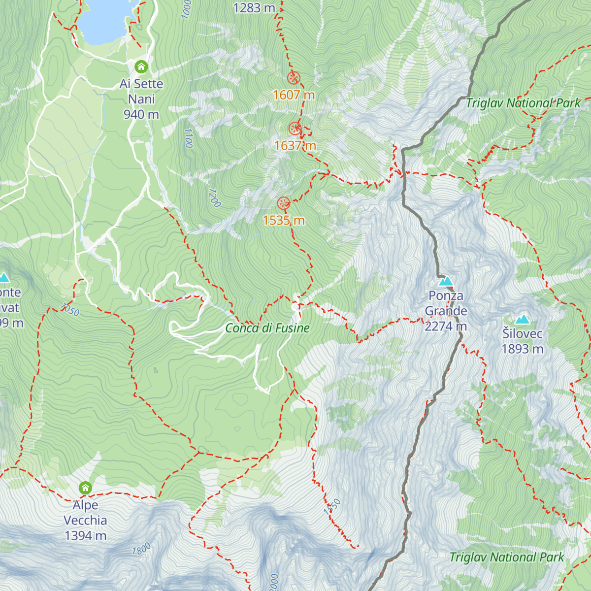 Rifugio Luigi Zacchi map