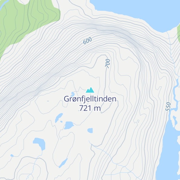 Map of Grønfjelltinden